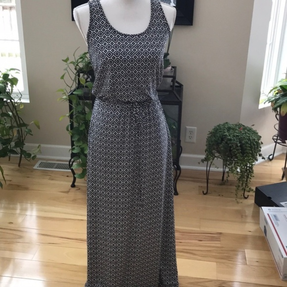 Banana Republic abstract print maxi dress.  EUC